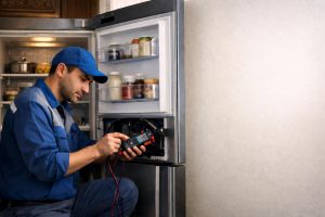 کارناس تعمیرکالا در حال برسی رایج‌ ترین خرابی‌ های یخچال